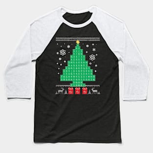 Chemistree Science Christmas Baseball T-Shirt